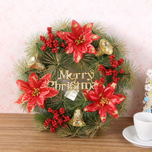 Load image into Gallery viewer, Christmas Wreath Clover Wreath Natural Pine Decorative Christmas Garland with Frost
