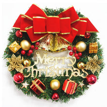 Load image into Gallery viewer, Christmas Wreath Clover Wreath Natural Pine Decorative Christmas Garland with Frost
