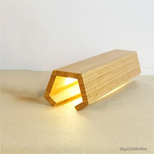 Load image into Gallery viewer, Wooden LED Bedside Table Lamp
