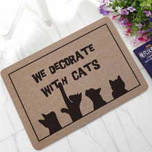 Load image into Gallery viewer, Cat Dog Paws Rubber Indoor Outdoor Anti Slip Doormat
