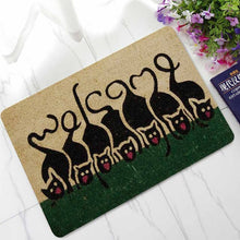 Load image into Gallery viewer, Cat Dog Paws Rubber Indoor Outdoor Anti Slip Doormat
