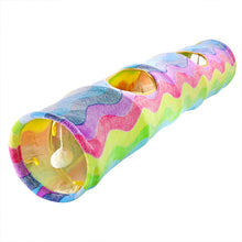 Load image into Gallery viewer, Ring Paper Rainbow Cat Tunnel Is Scratch Resistant And Collapsible
