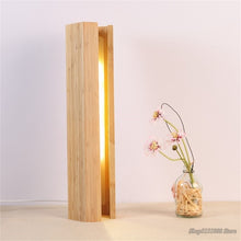 Load image into Gallery viewer, Wooden LED Bedside Table Lamp
