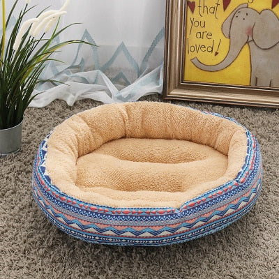 FUNABKY 50*12cm Geometric Patterns Cotton soft Dog Bed Washable