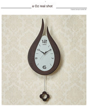 Load image into Gallery viewer, Large Wall Pendulum Wooden Clock - Nordic Swing Clock
